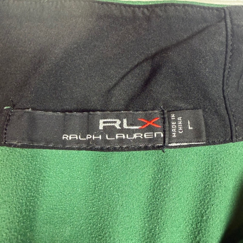 RLX Ralph Lauren Mens Green Quarter Zip Pullover Golf Performance Shirt Large - Picture 3 of 6